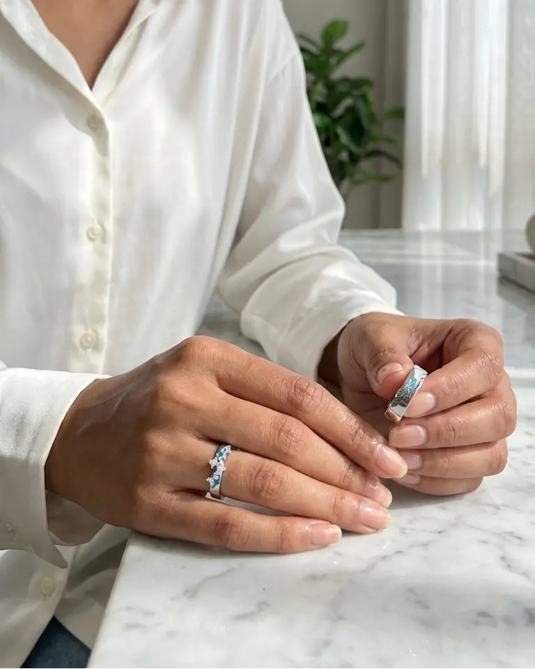 Deeply In Love With You Love Bands -  Silver Rings by BLINGLANE