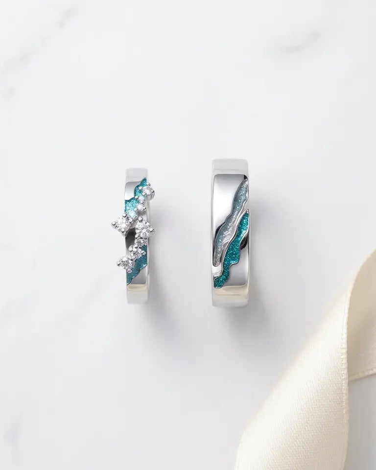 Deeply In Love With You Love Bands -  Silver Rings by BLINGLANE