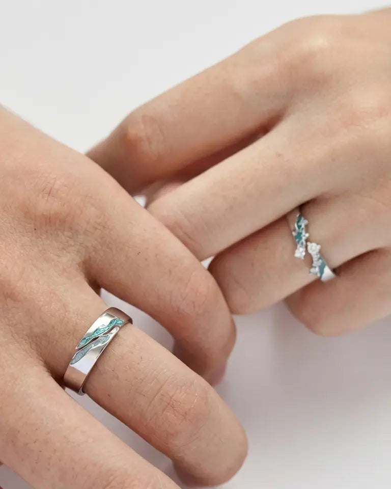 Deeply In Love With You Love Bands -  Silver Rings by BLINGLANE