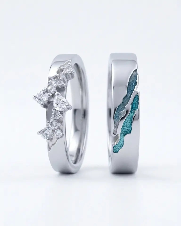 Deeply In Love With You Love Bands -  Silver Rings by BLINGLANE