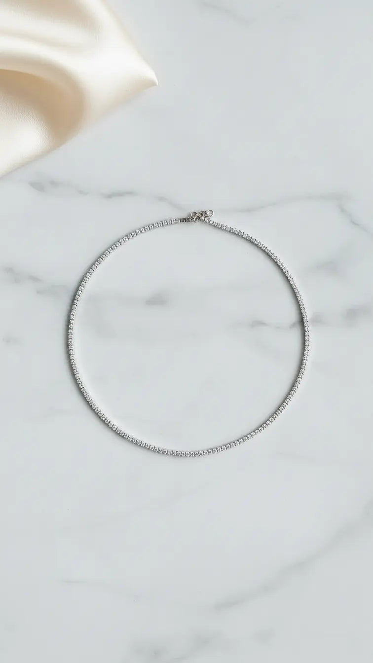 Elite Enlightened Solitaires Necklace -  Silver Necklace by BLINGLANE