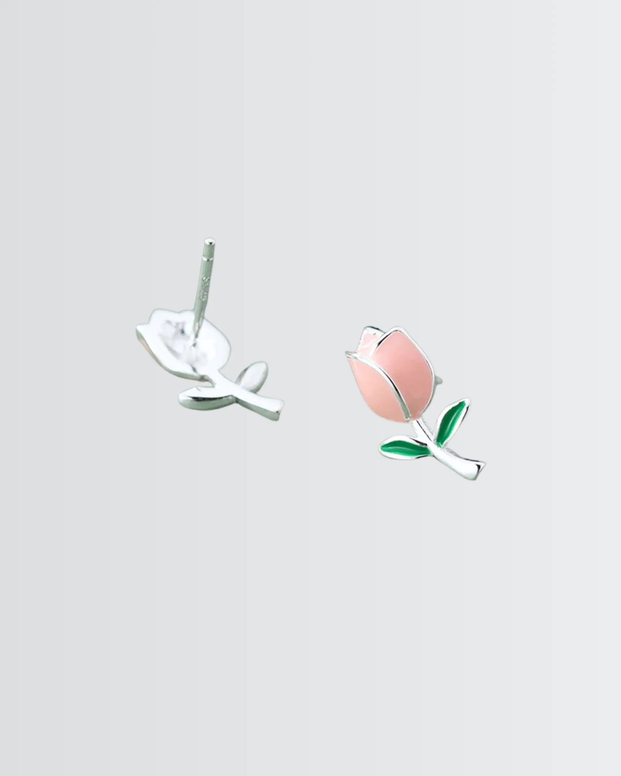 Elite Tulip Studs -  Silver Earrings by BLINGLANE