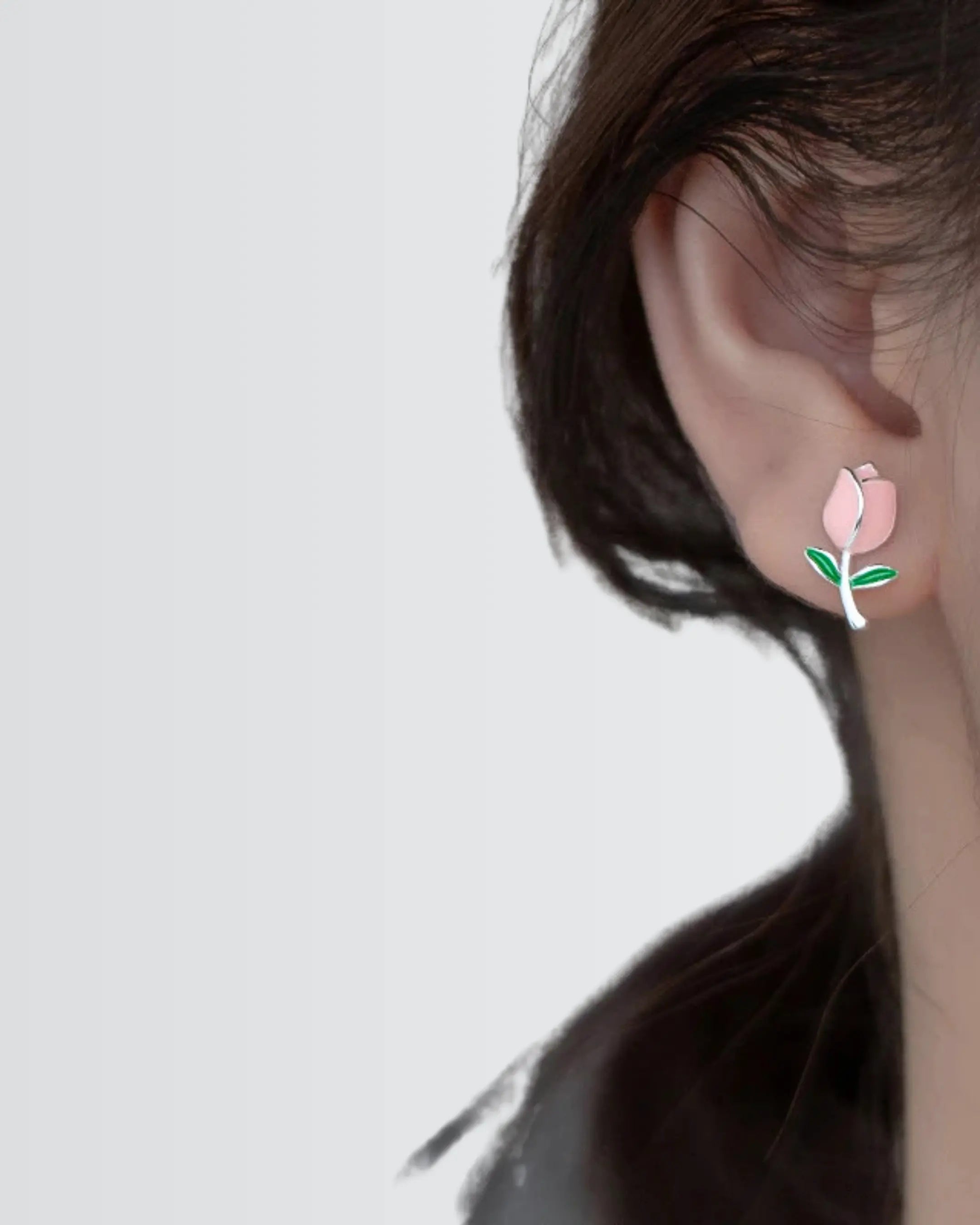 Elite Tulip Studs -  Silver Earrings by BLINGLANE