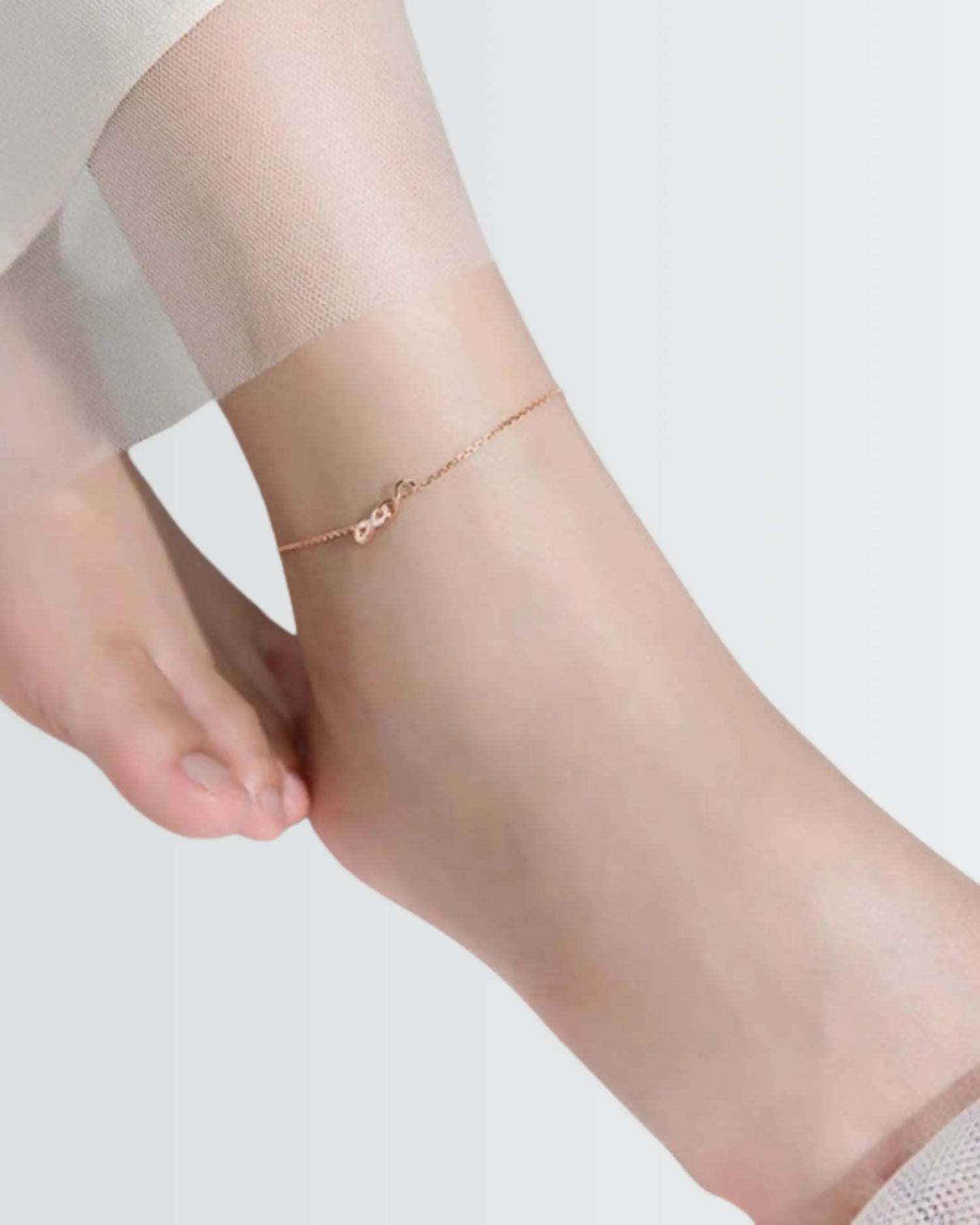 Endless Grace Infinity Anklet -  Silver Anklet by BLINGLANE