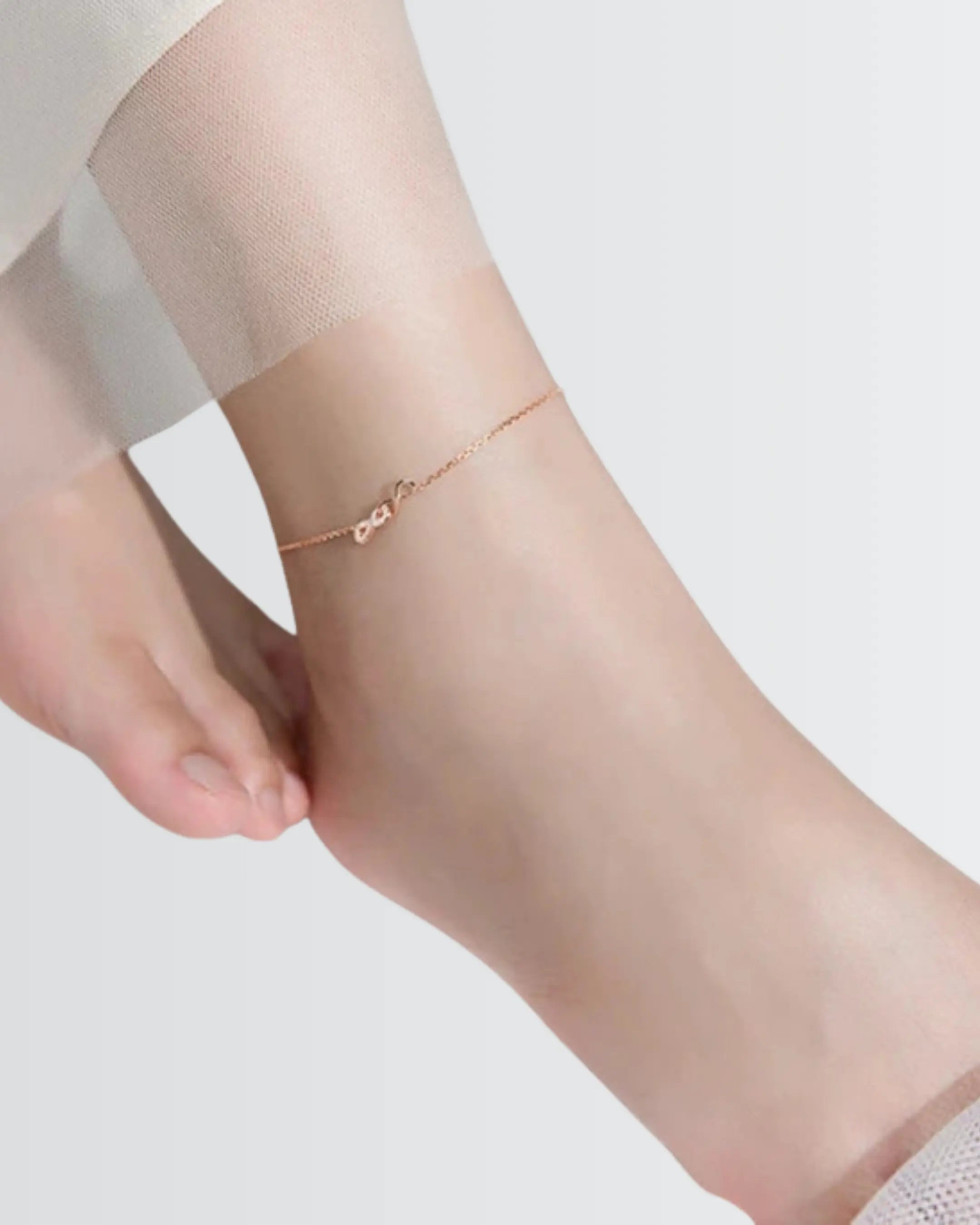 Endless Grace Infinity Anklet -  Silver Anklet by BLINGLANE