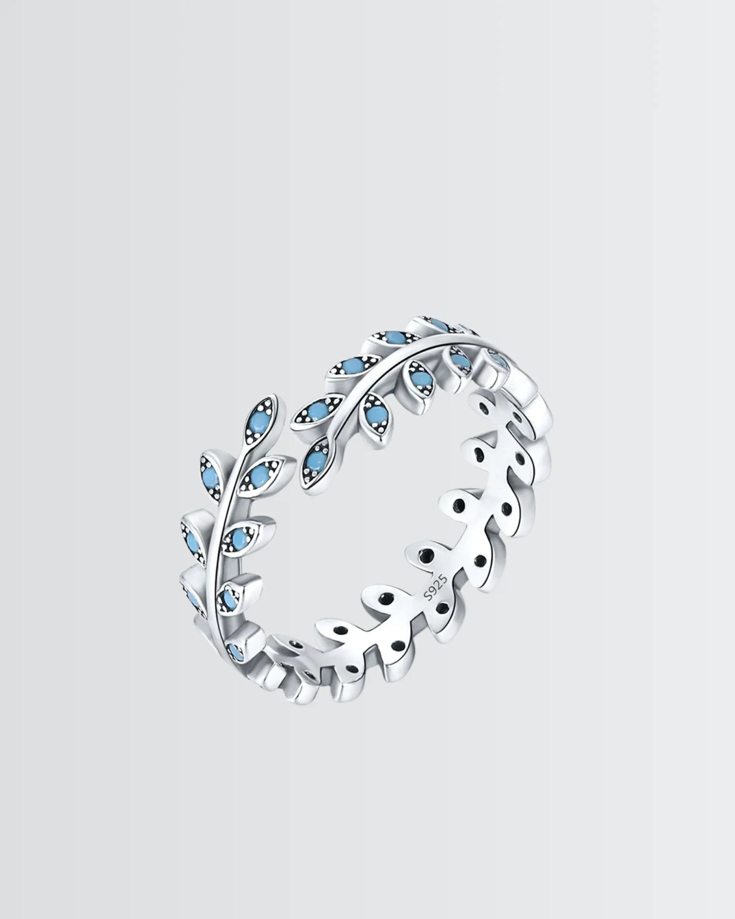 Everleaf Gem Ring -  Silver Ring by BLINGLANE