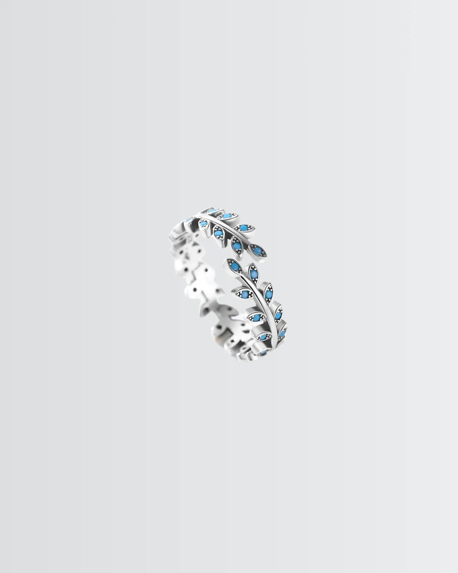 Everleaf Gem Ring -  Silver Ring by BLINGLANE