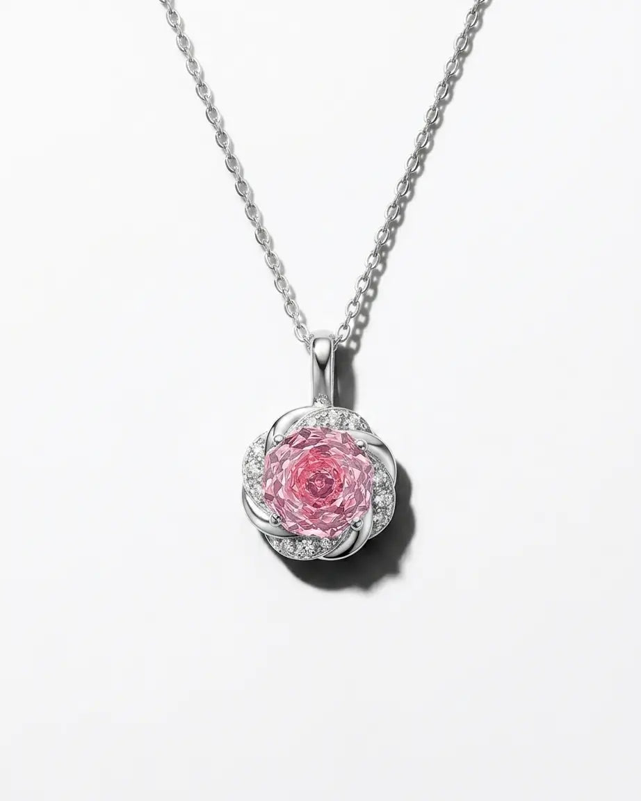 Faceted Grace Sparkling Necklace -  Silver Necklace by BLINGLANE