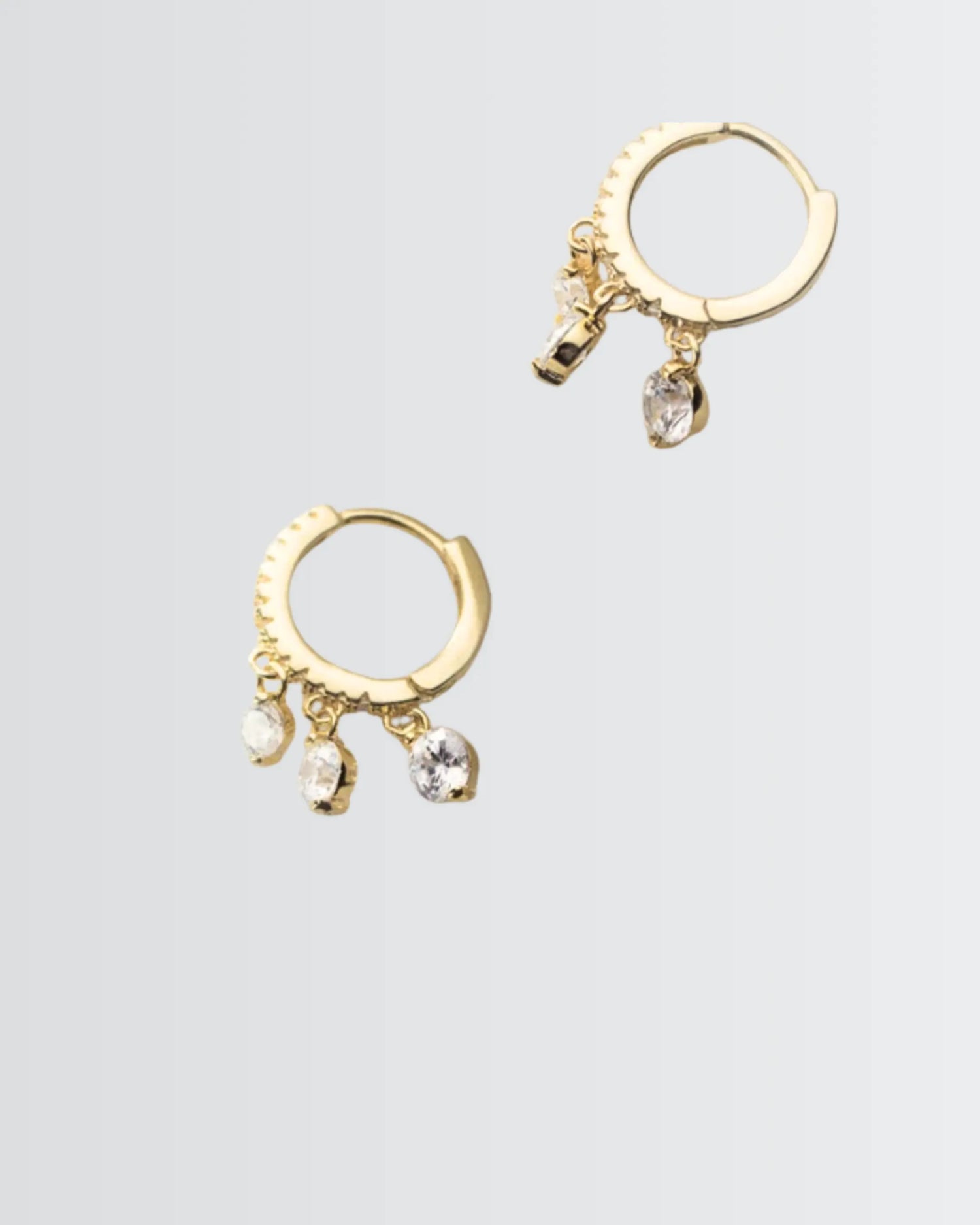 Flicker Flash Hoops -  Silver Earrings by BLINGLANE