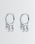 Flicker Flash Hoops -  Silver Earrings by BLINGLANE