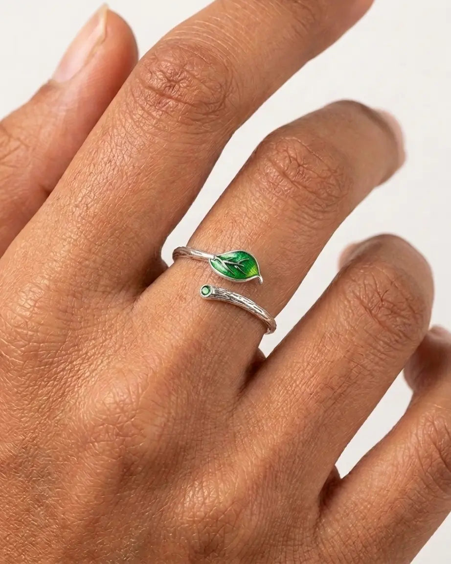 Florally Fierce Minimal Ring -  Silver Ring by BLINGLANE