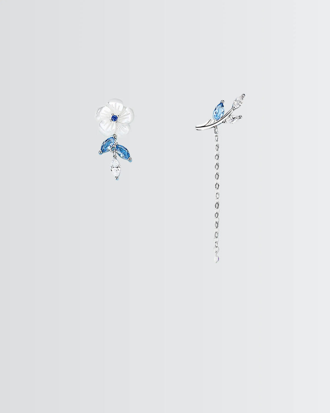Floret Glow Elite Earrings -  Silver Earrings by BLINGLANE