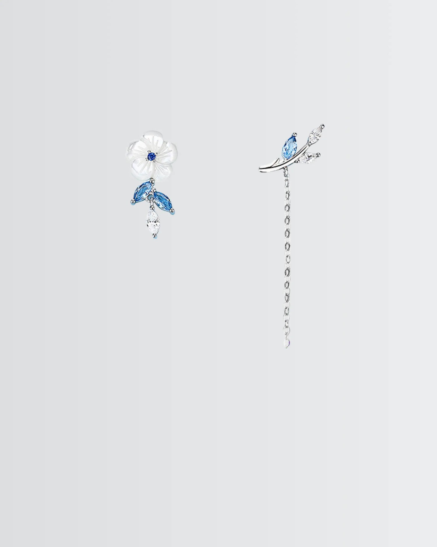 Floret Glow Elite Earrings -  Silver Earrings by BLINGLANE