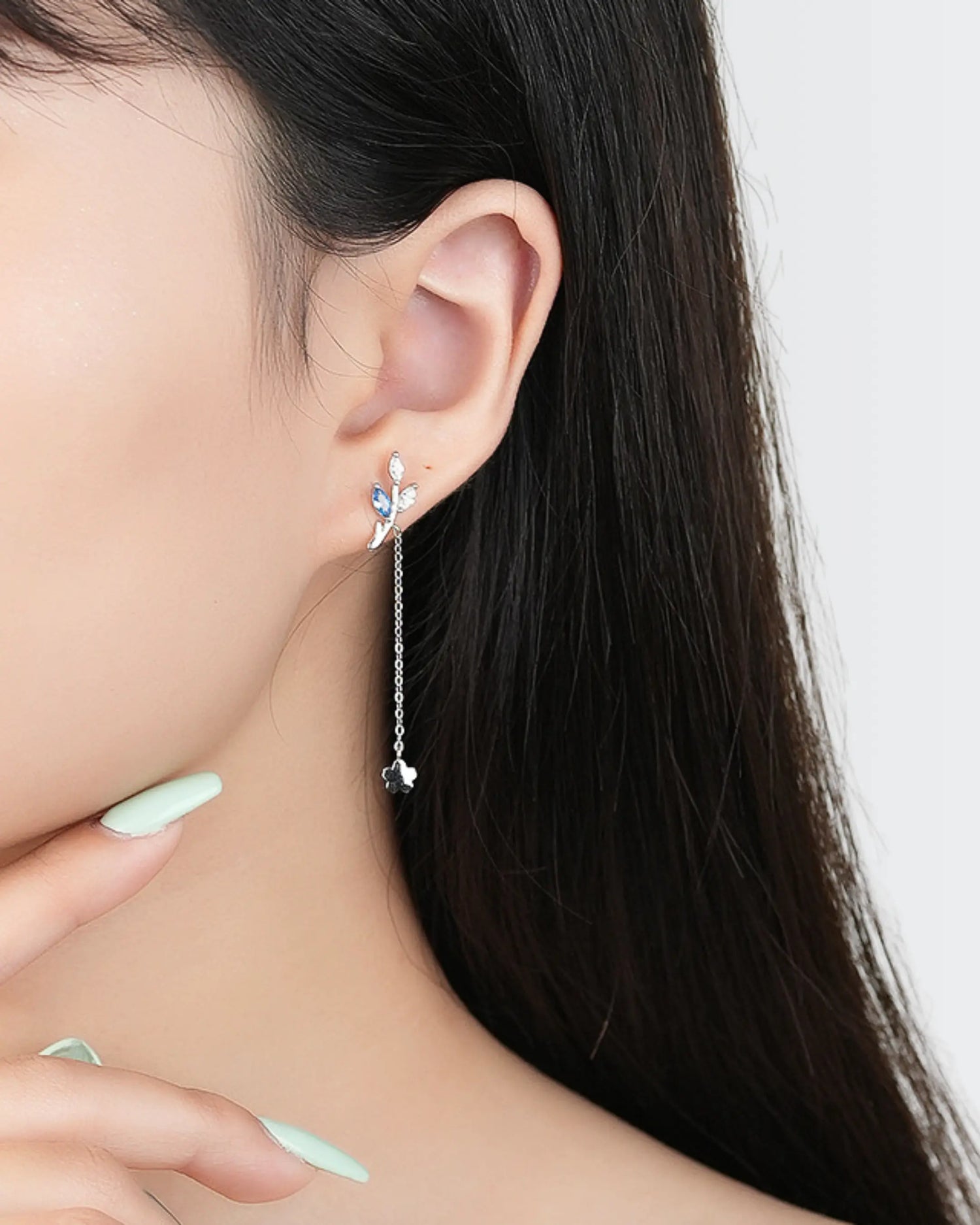 Floret Glow Elite Earrings -  Silver Earrings by BLINGLANE