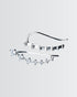 Flourish Your Sparkle Ear Climbers -  Silver Earrings by BLINGLANE