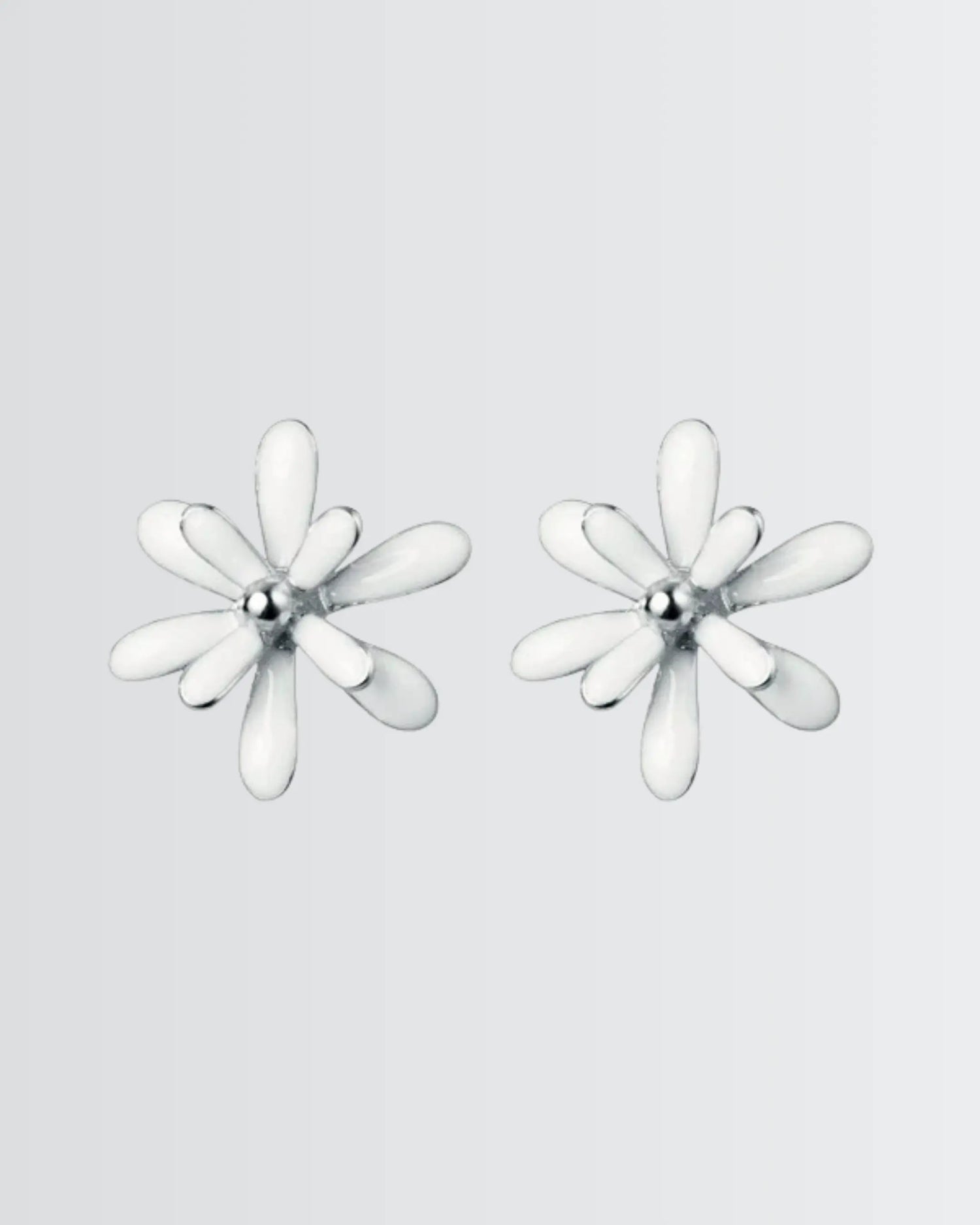 Fluttering Daisies Studs -  Silver Earrings by BLINGLANE