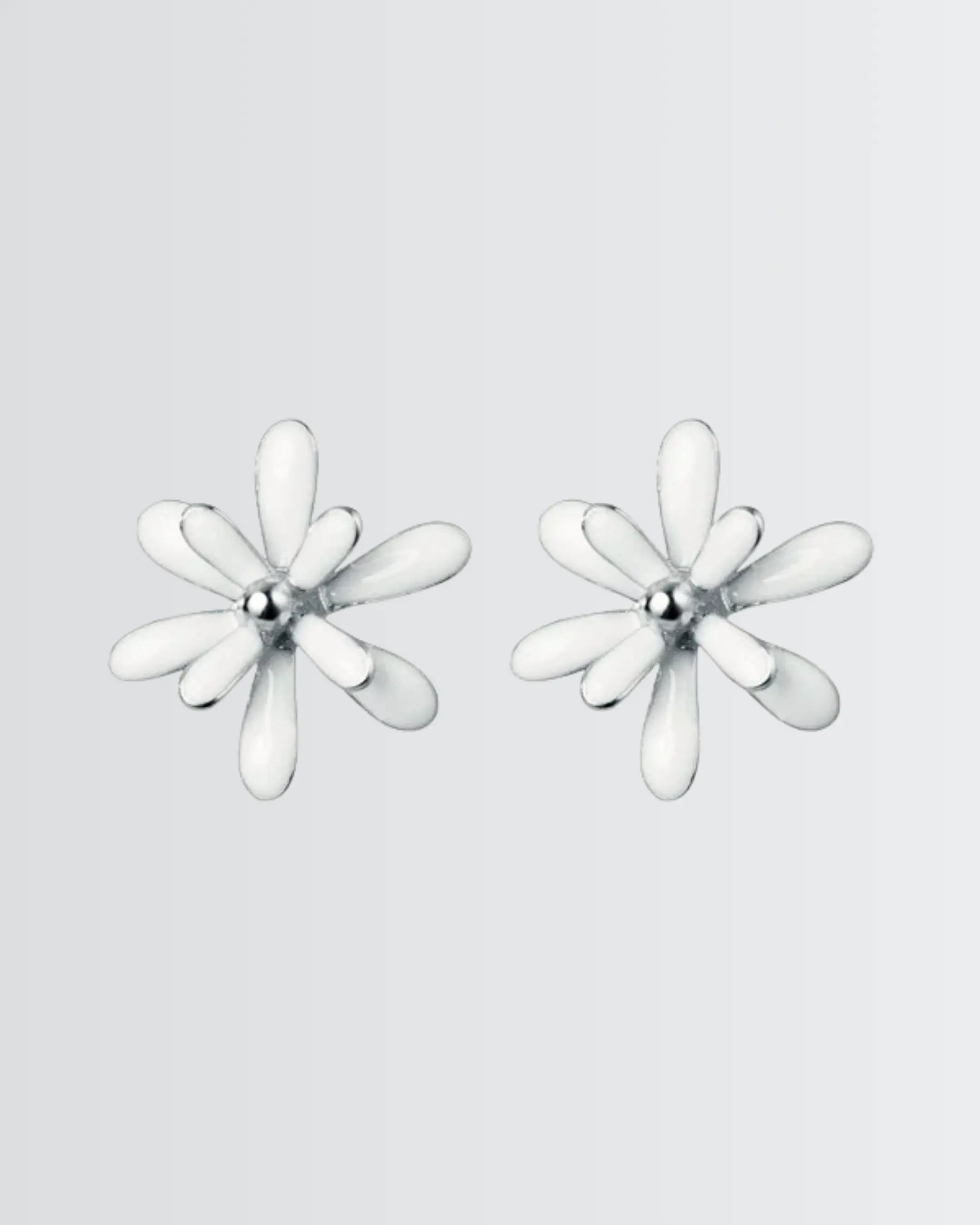 Fluttering Daisies Studs -  Silver Earrings by BLINGLANE