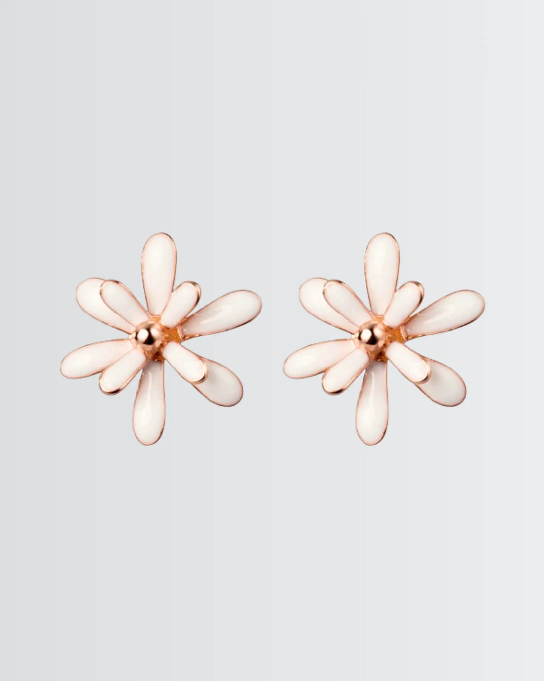 Fluttering Daisies Studs - Silver Earrings by BLINGLANE