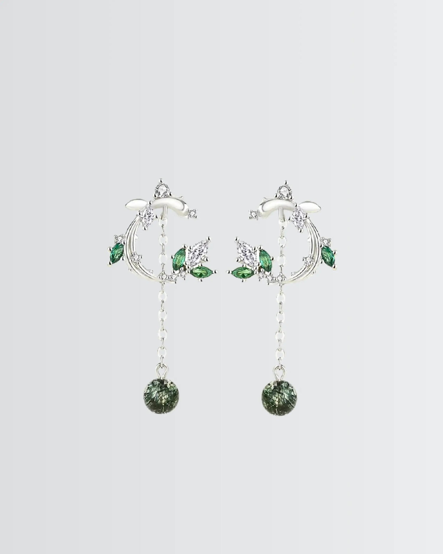 Forest Flow Tassel Earrings -  Silver Earrings by BLINGLANE