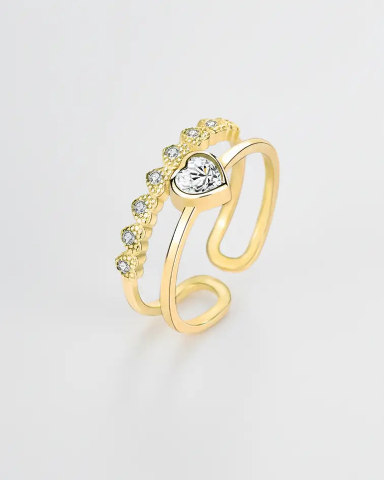 Forever In Heart Ring -  Silver Ring by BLINGLANE