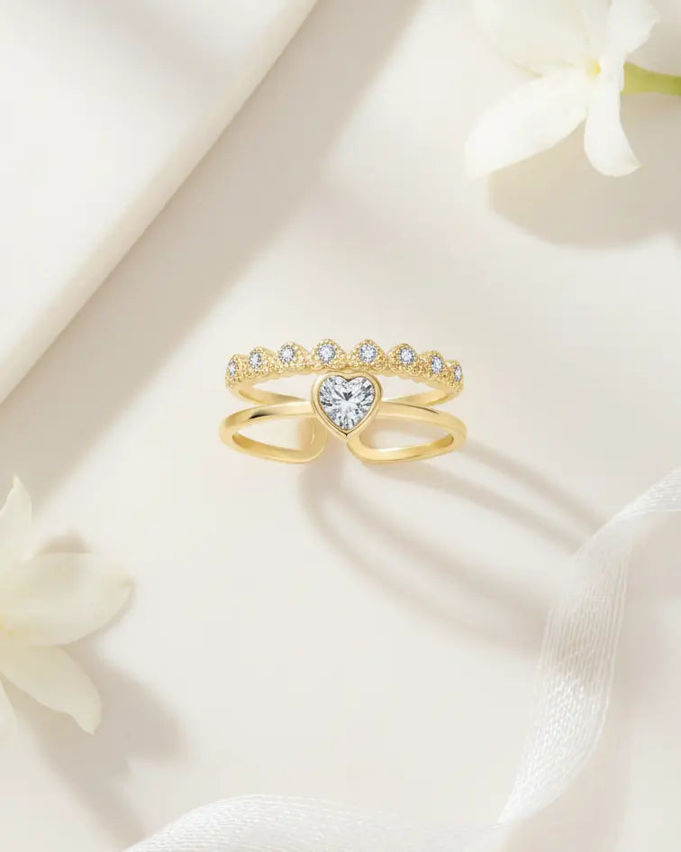 Forever In Heart Ring -  Silver Ring by BLINGLANE