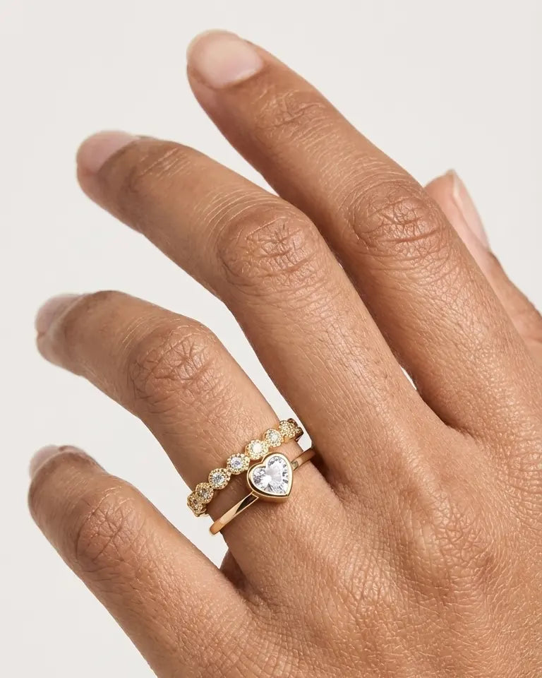 Forever In Heart Ring -  Silver Ring by BLINGLANE