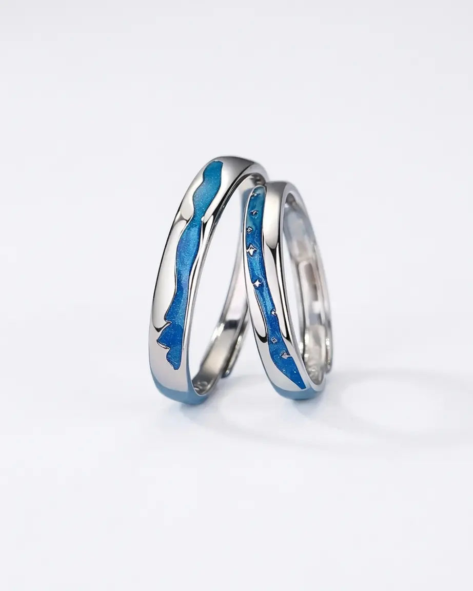 Forever In The Stream Love Bands - Silver Ring by BLINGLANE