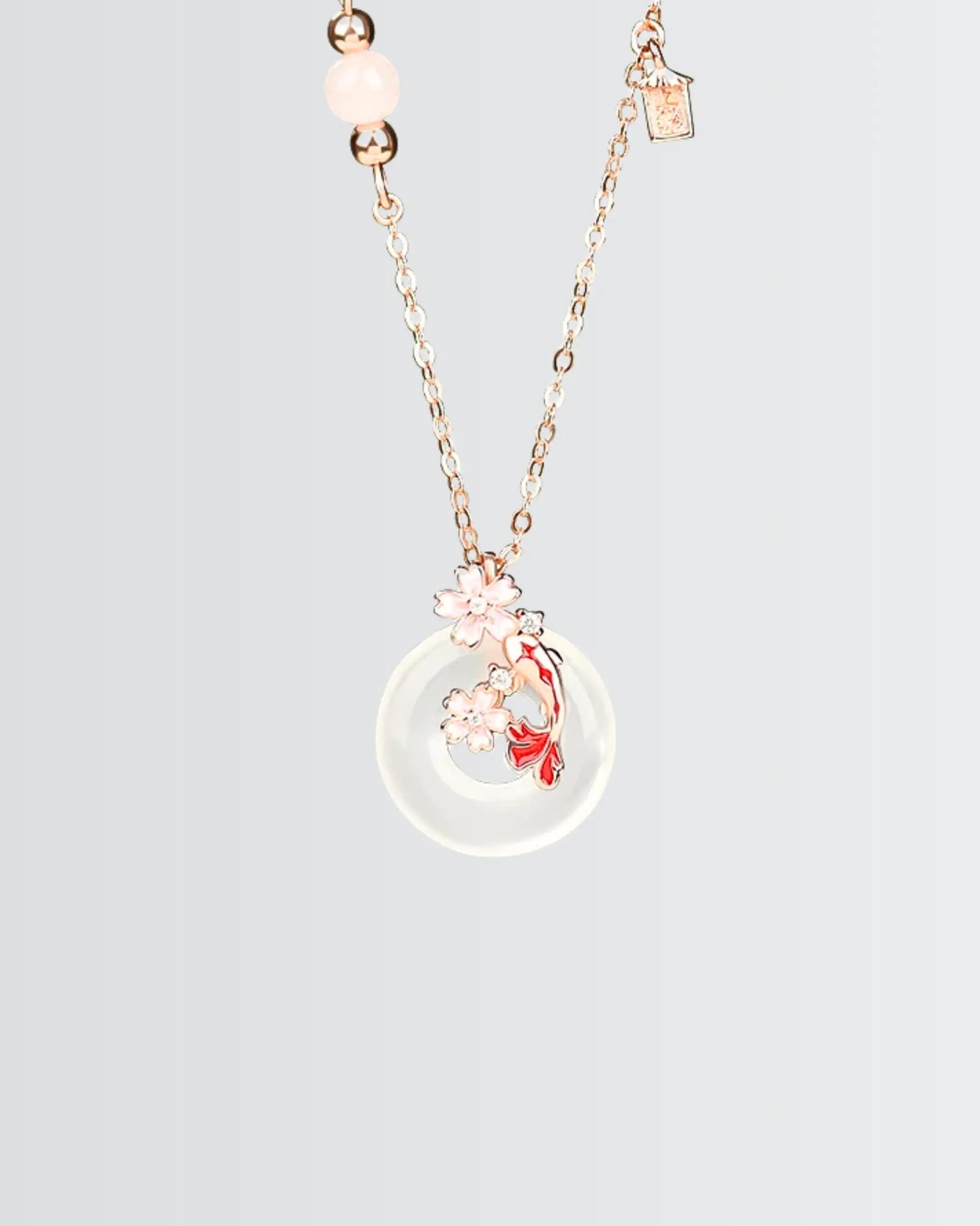 Fortune In Flow Koi Necklace -  Silver Necklace by BLINGLANE