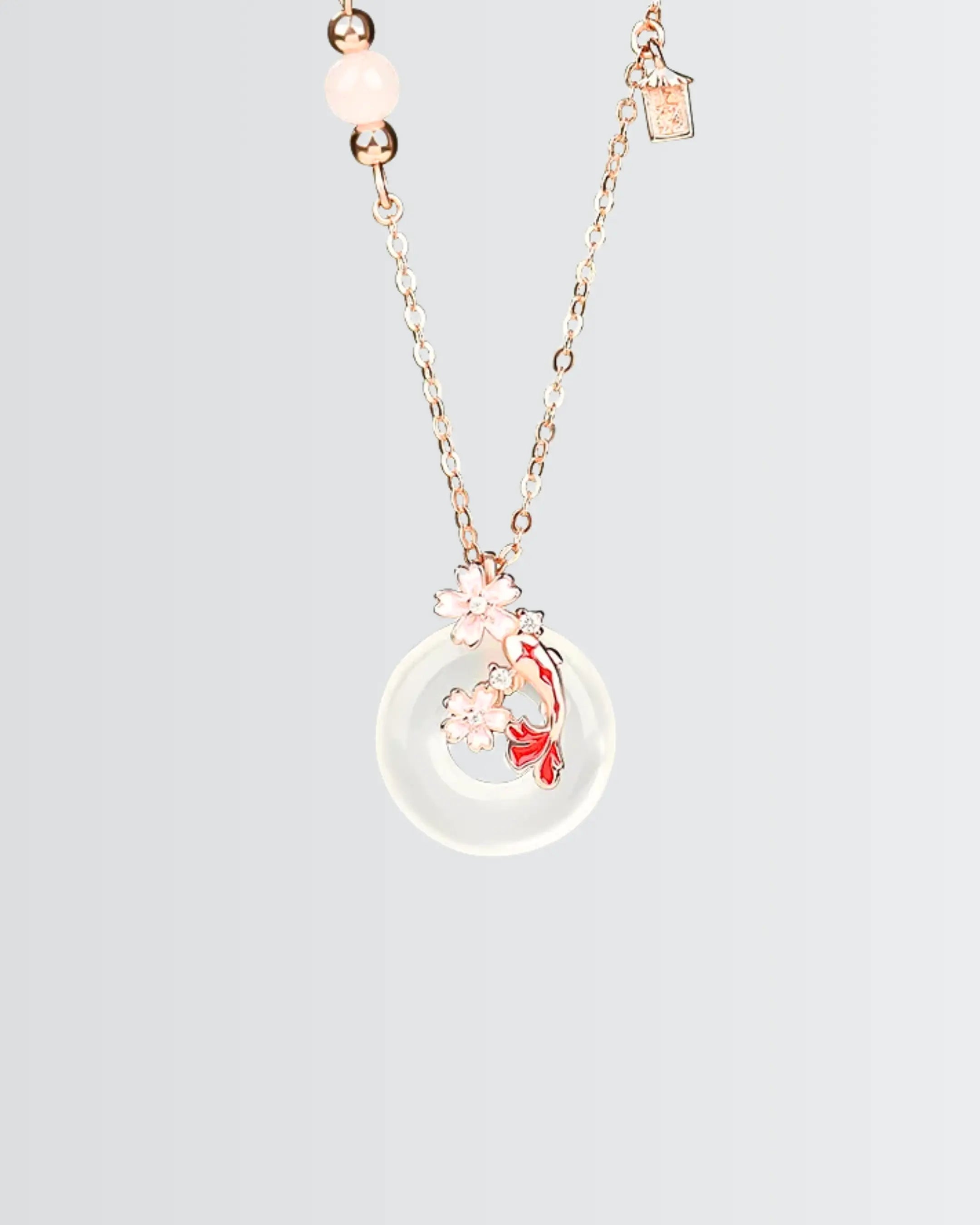 Fortune In Flow Koi Necklace -  Silver Necklace by BLINGLANE