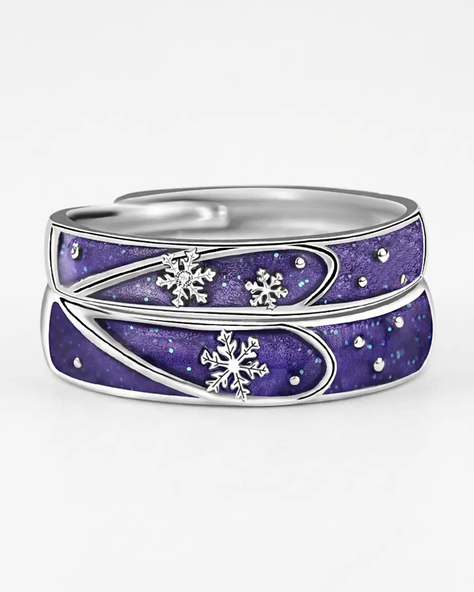 Frozen In Time Together Love Bands - Silver Ring by BLINGLANE