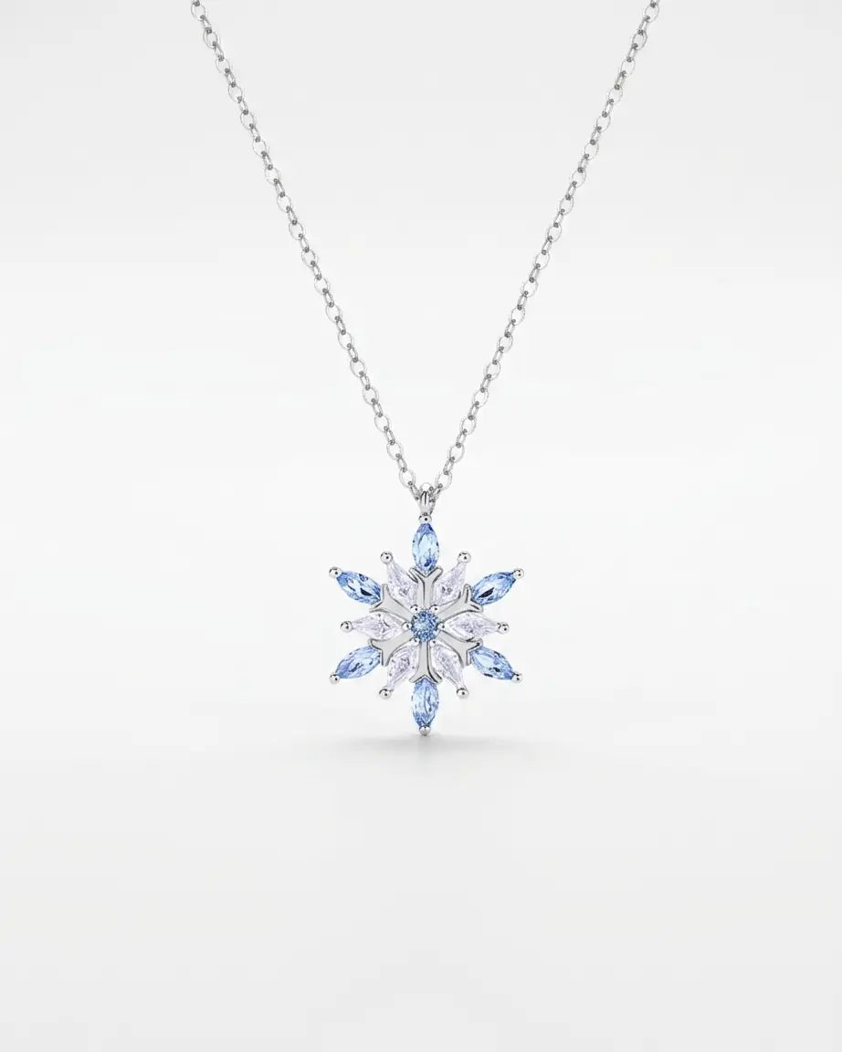 Frozen in Time Snowflake Necklace -  Silver Necklace by BLINGLANE