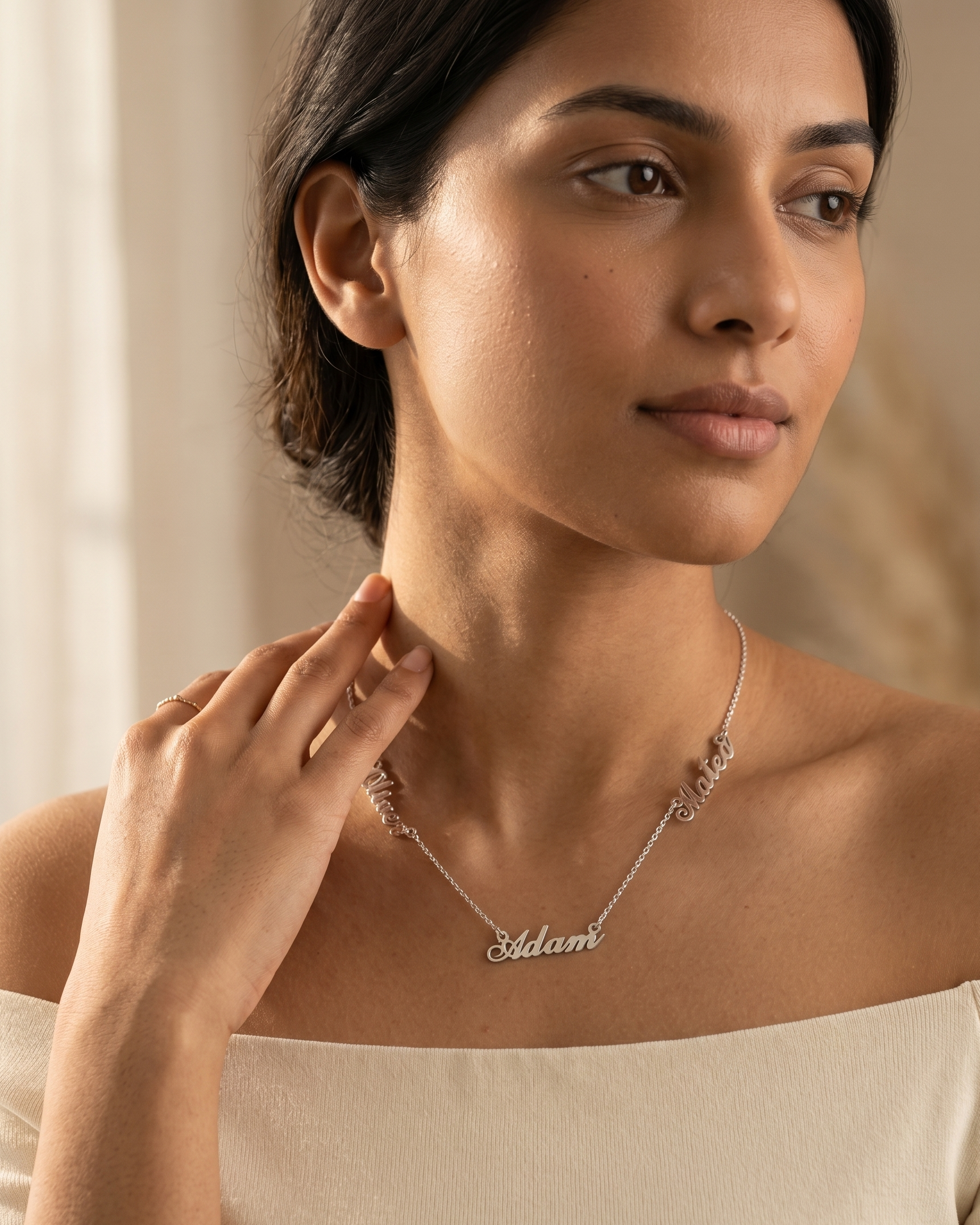 Personalize Three Names Necklace