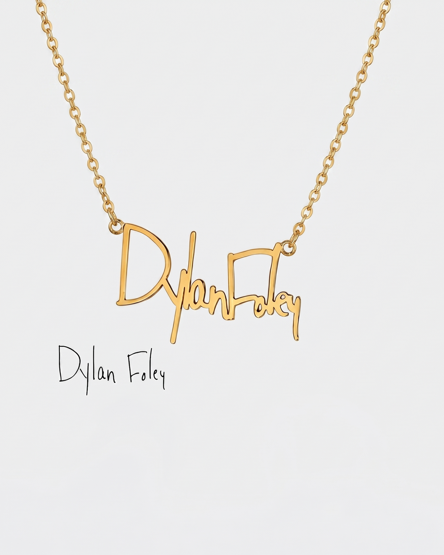Personnalisez votre collier avec signature manuscrite