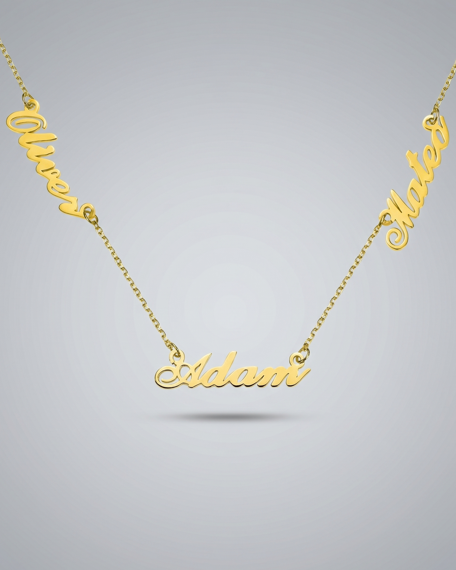 Personalize Three Names Necklace