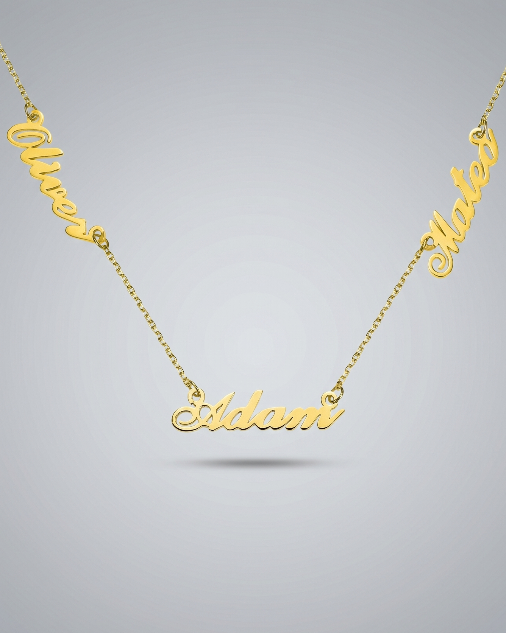 Personalize Three Names Necklace
