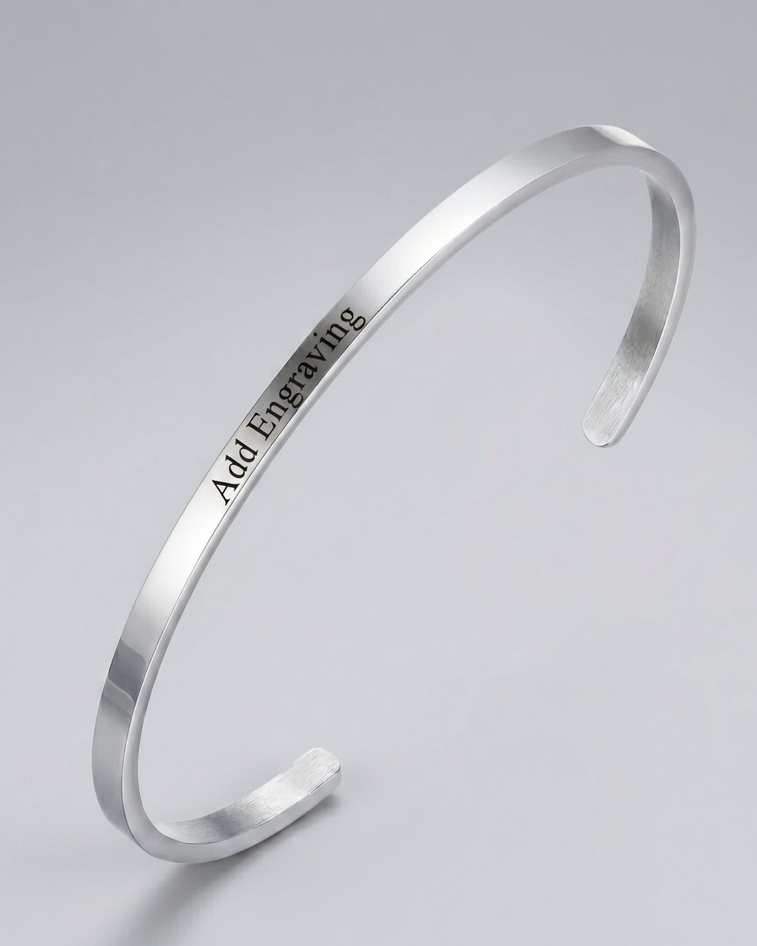 Personalize Your Name 3.5mm Cuff Bangle - jewellery by BLINGLANE