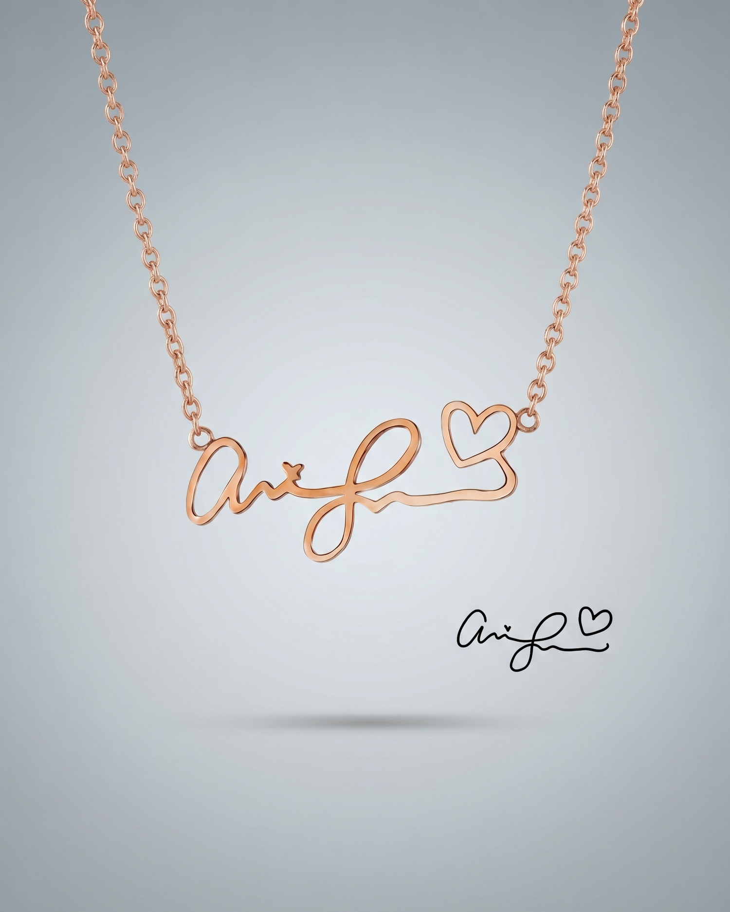 Personnalisez votre collier avec signature manuscrite