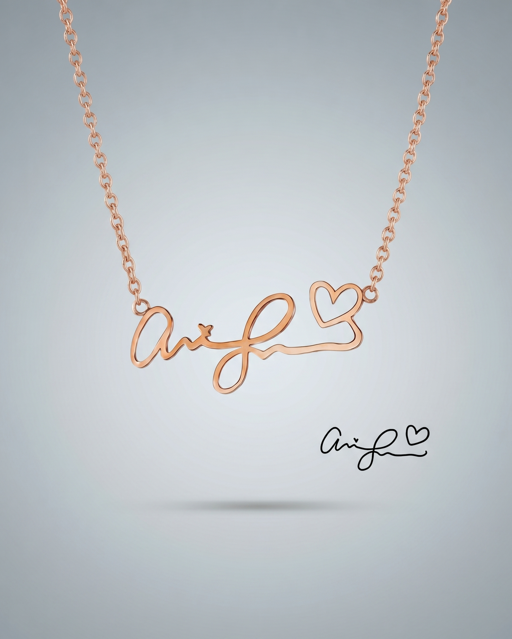 Personnalisez votre collier avec signature manuscrite