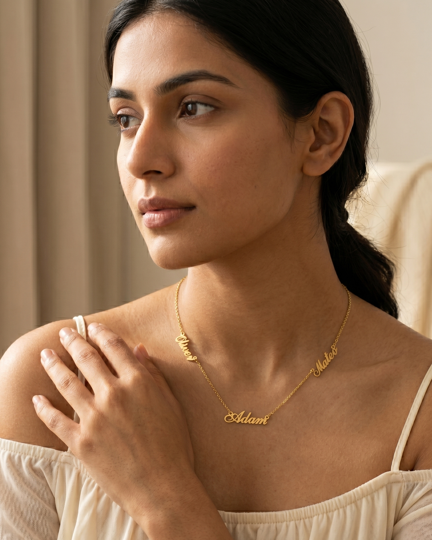 Personalize Three Names Necklace