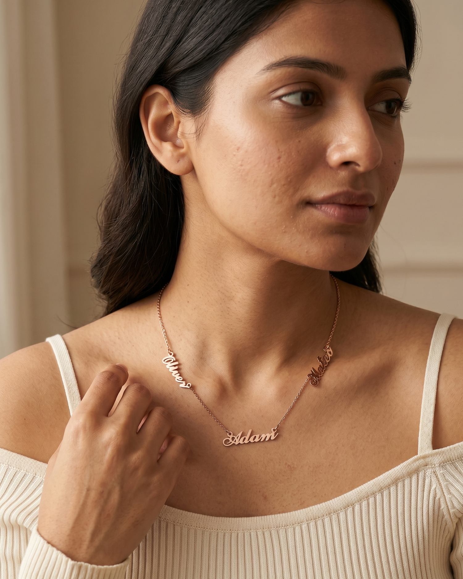 Personalize Three Names Necklace