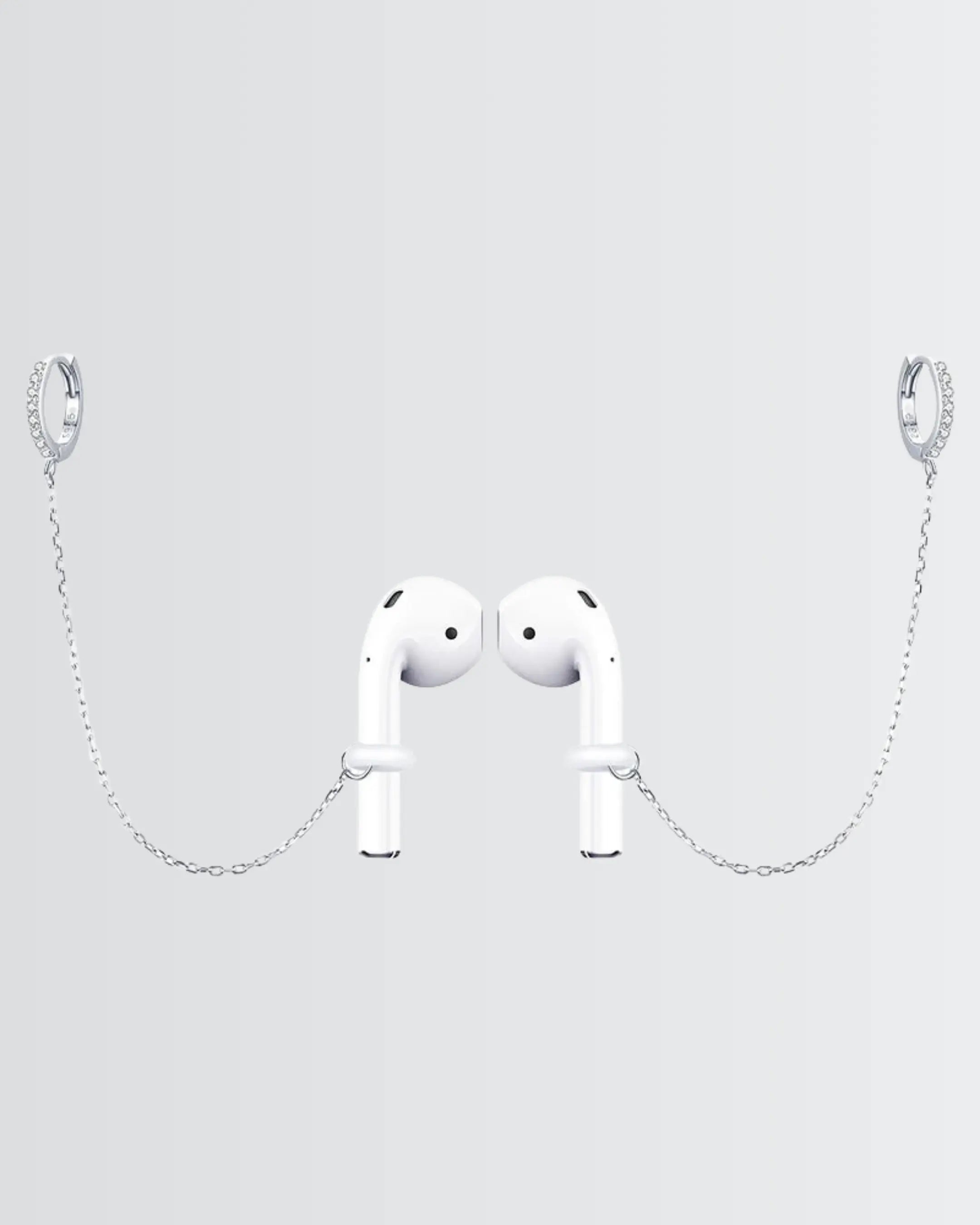 GlamGrip AirPods Earrings -  Silver Earrings by BLINGLANE