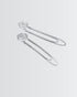 Gleam Chain Cuff Earrings -  Silver Earrings by BLINGLANE