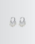 Gleaming Grace Pearl Hoops -  Silver Earrings by BLINGLANE
