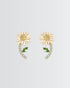 Golden Bloom Studs -  Silver Earrings by BLINGLANE