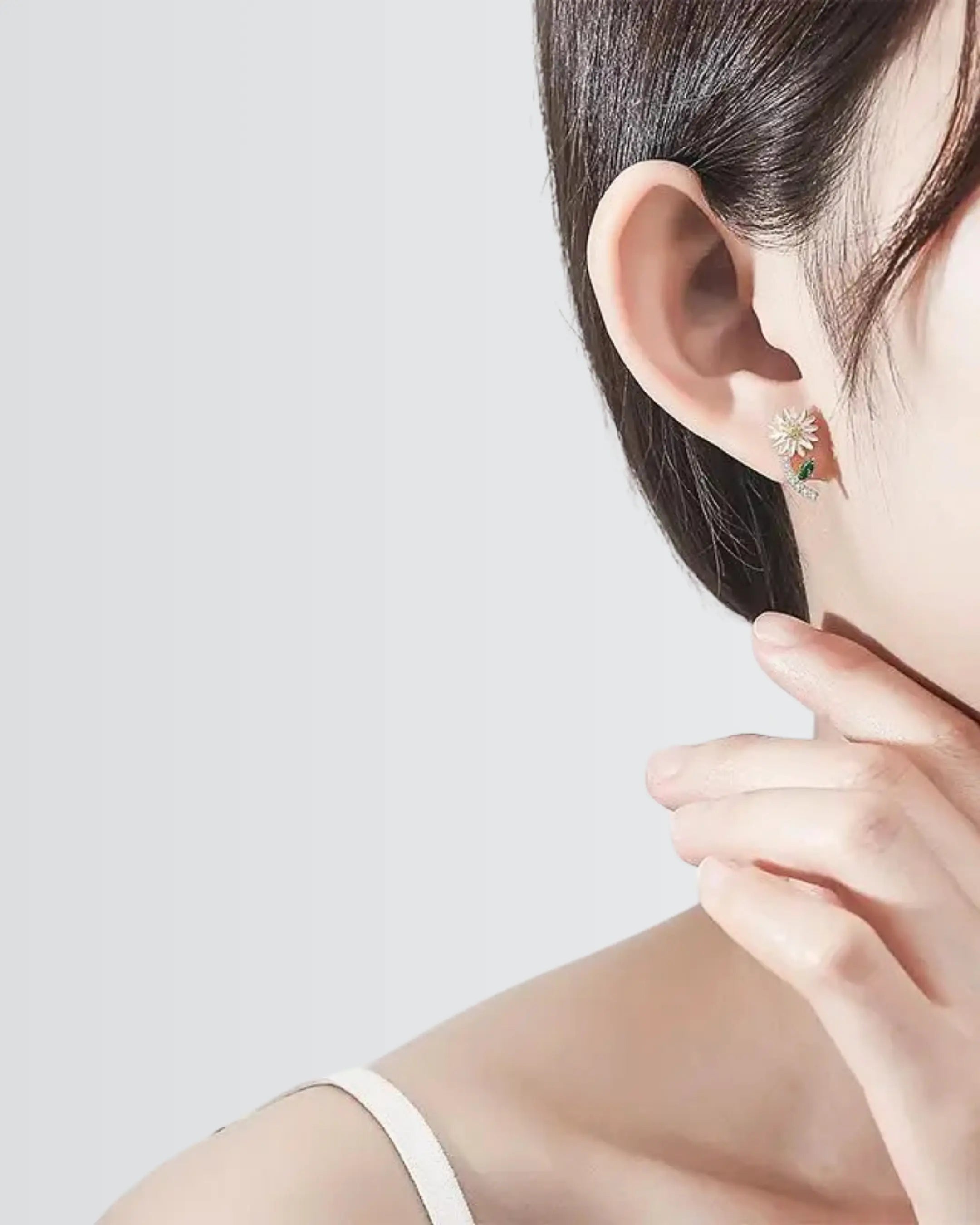 Golden Bloom Studs -  Silver Earrings by BLINGLANE