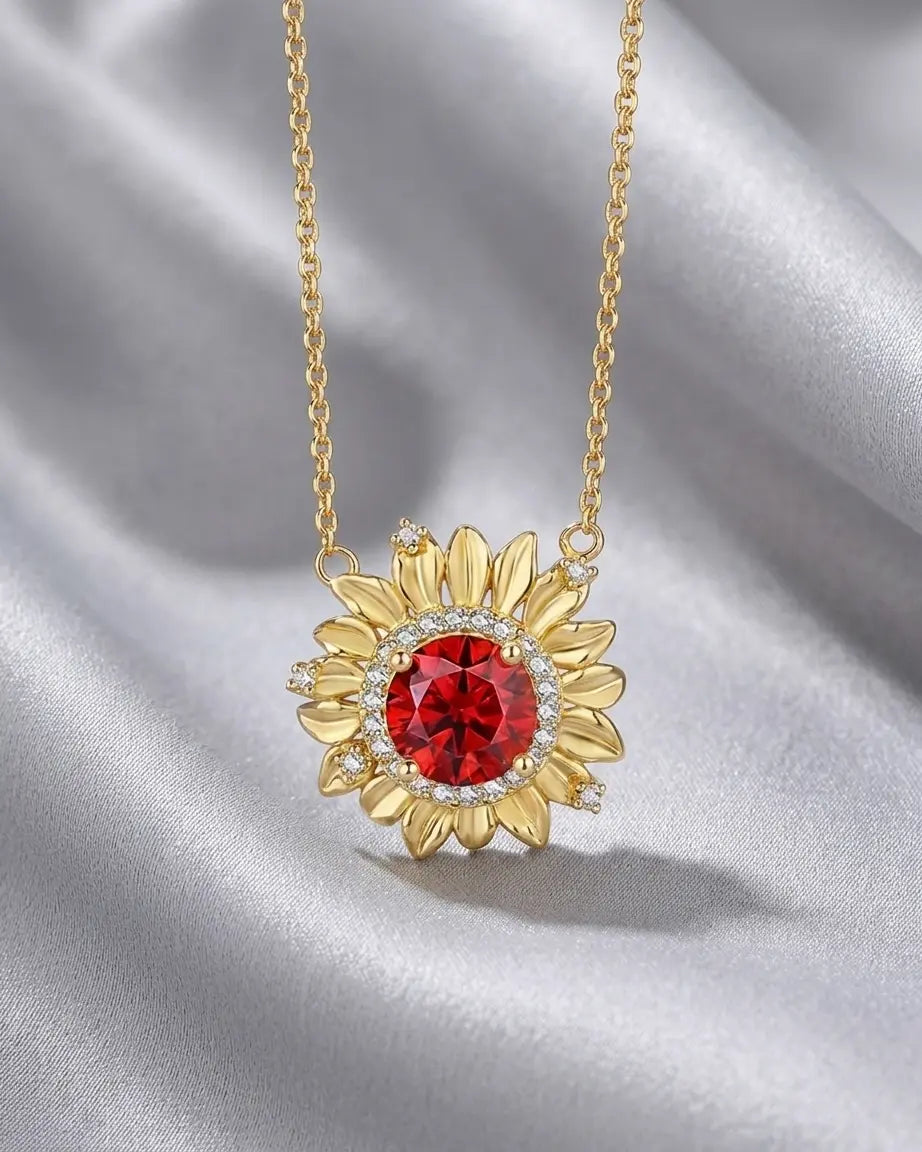 Golden Radiance Necklace -  Silver Necklace by BLINGLANE