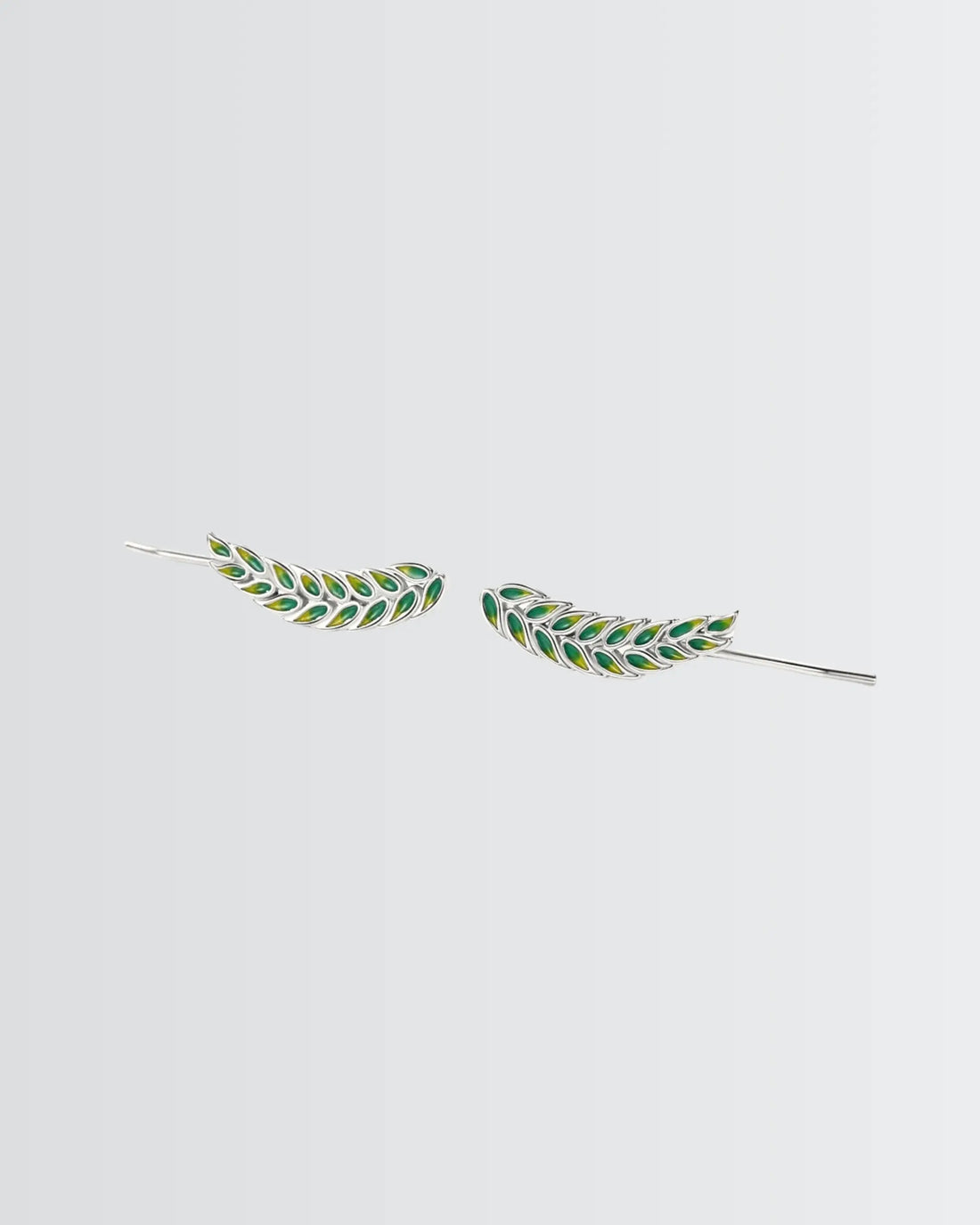 Graced By Flora Ear Climbers -  Silver Earrings by BLINGLANE