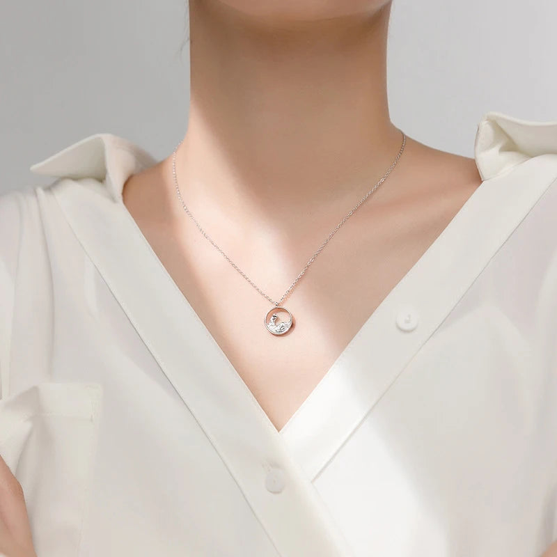 Together We Roam Forever Couple Necklace