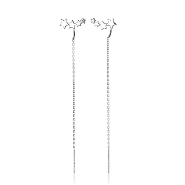 Cosmic Cascade Chain Earrings