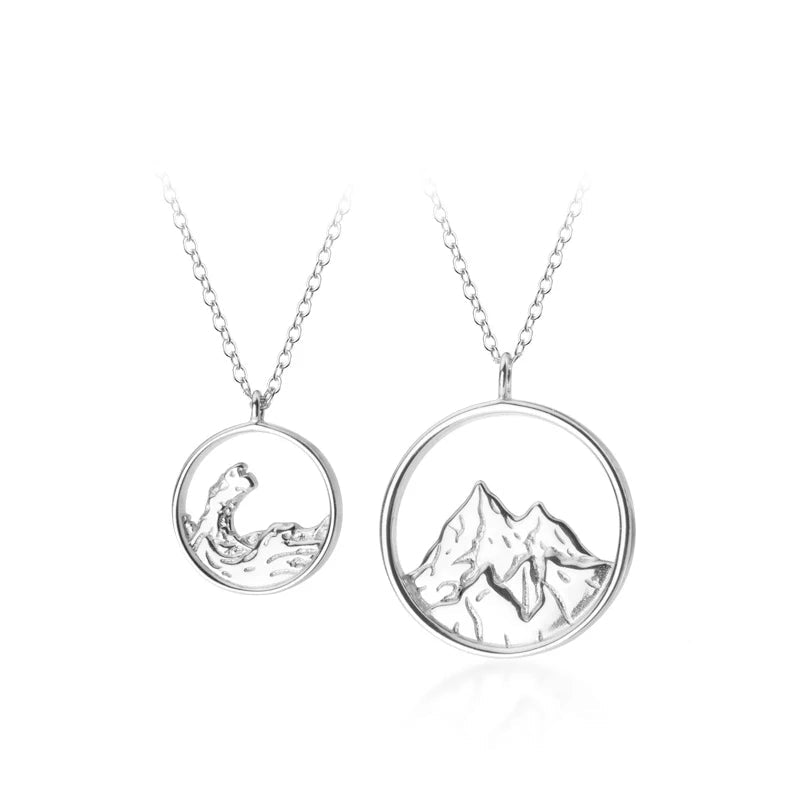 Together We Roam Forever Couple Necklace